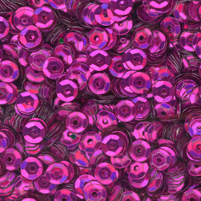 5mm Slightly Cupped Metallic Fuchsia