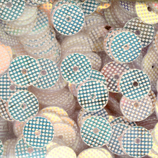 6mm Flat Crystal w White Dot