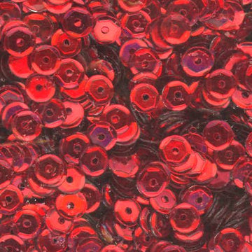 5mm Slightly Cupped Metallic Red