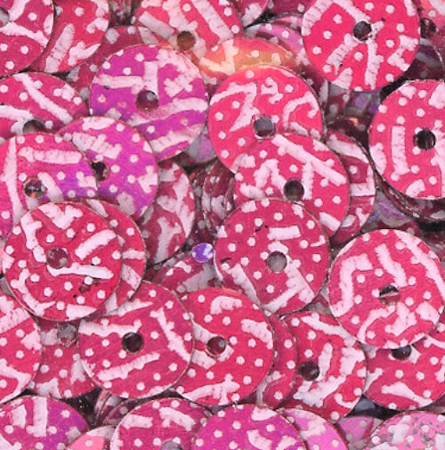 6mm flat Red Confetti Print
