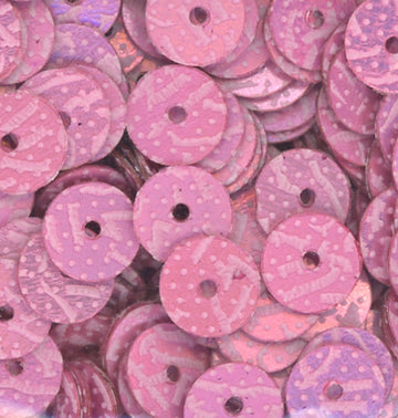 6mm flat Pink Confetti Print