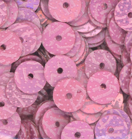 6mm flat Pink Confetti Print