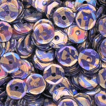 5mm slightly cupped animal print purple/gold