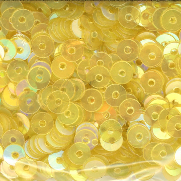3mm Flat Iridescent Lemon Yellow