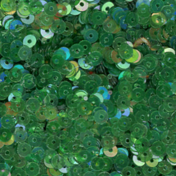 3mm Flat Iridescent Dk Leaf Green