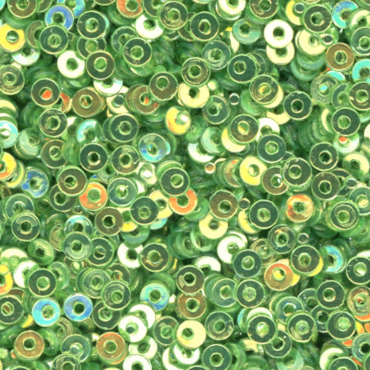 2.5mm metallic flat Spring Green