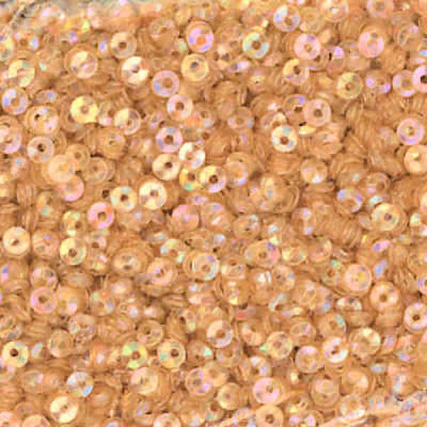 3mm Fully Cupped Iridescent Light Brown