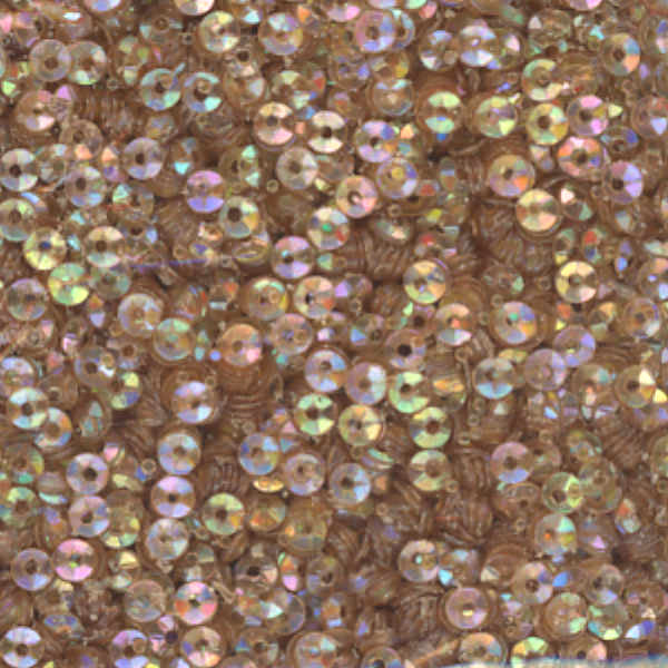 3mm Fully Cupped Iridescent Medium Brown