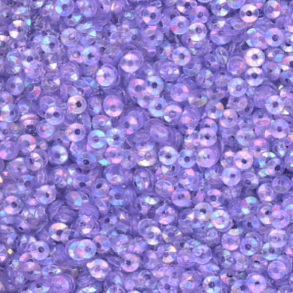 3mm Fully Cupped Iridescent Lt Purple