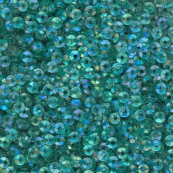 3mm Fully Cupped Iridescent Dark Aqua