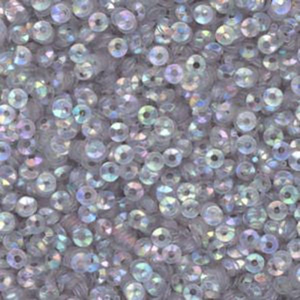 3mm Fully Cupped Iridescent Light Gray