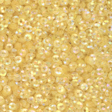 3mm Fully Cupped Iridescent Lt Lemon Yellow 100 Grams