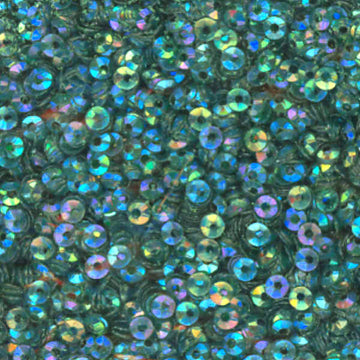 3mm Fully Cupped Iridescent Emerald Green 100 Grams