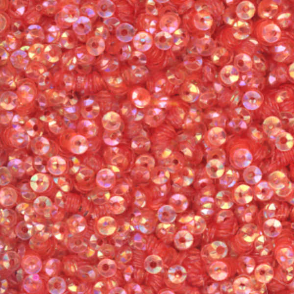 3mm Fully Cupped Iridescent Light Burnt Orange 50 Grams