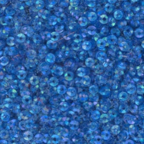 3mm Fully Cupped Iridescent Duck Wing Blue 100 Grams