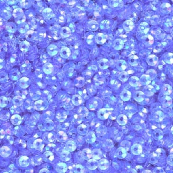 3mm Fully Cupped Iridescent Med Cornflower Blue 100 Grams