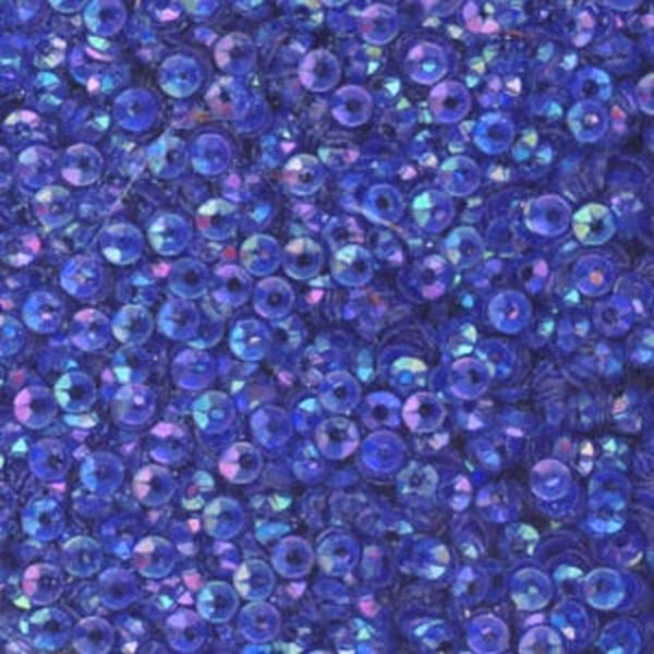 3mm Fully Cupped Iridescent Peacock Blue 100 Grams