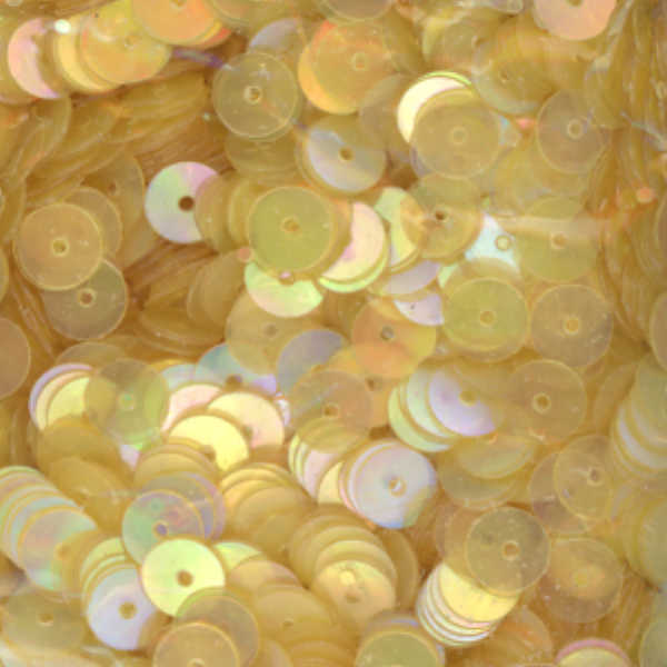 6mm Flat Iridescent Lt Lemon Yellow