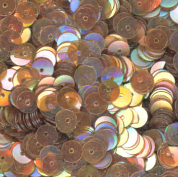 6mm Flat Iridescent Medium Brown