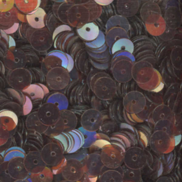 6mm Flat Iridescent Chocolate