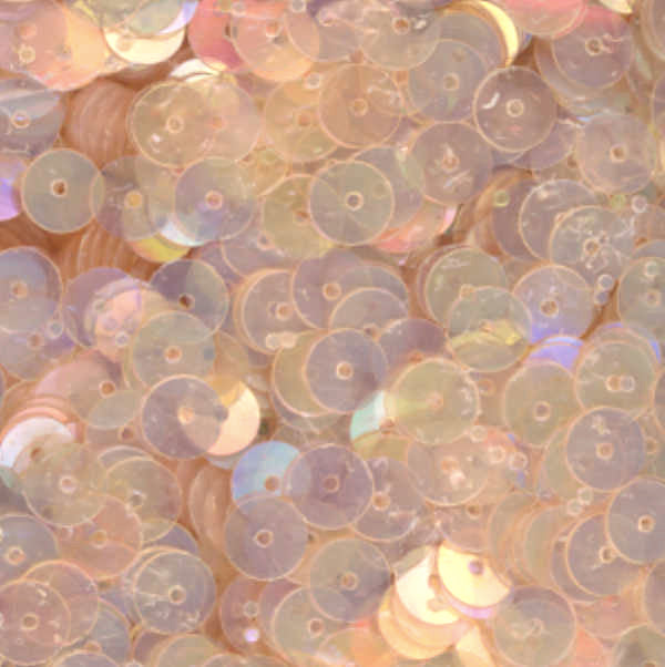 6mm Flat Iridescent Ivory Peach