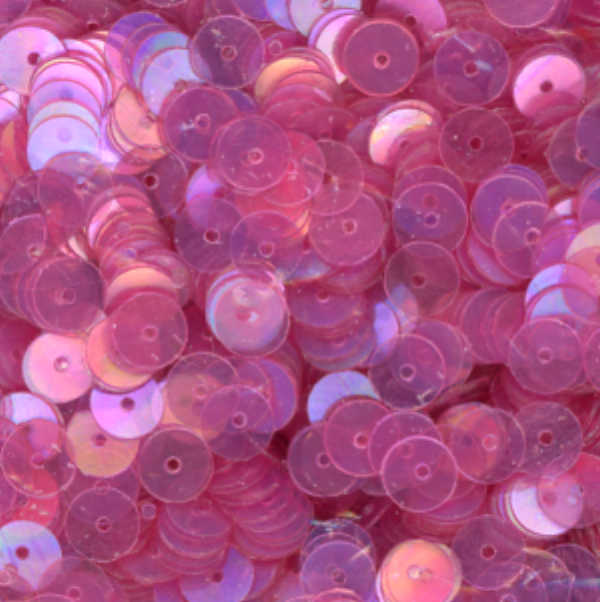 6mm Flat Iridescent Light Fuchsia