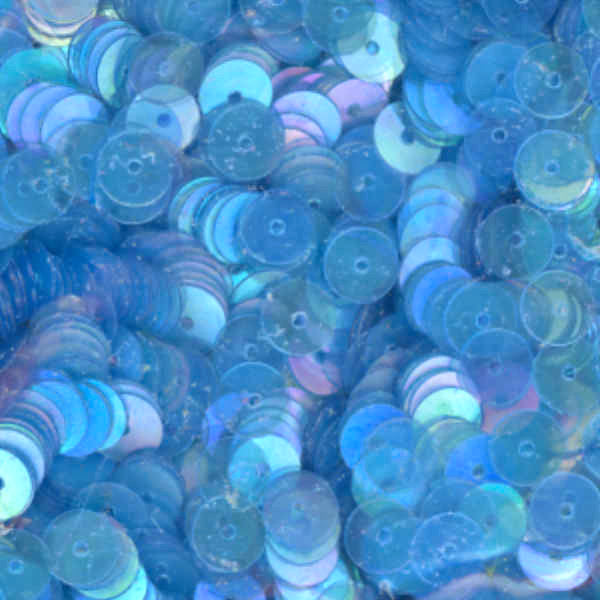 6mm Flat Iridescent Light Duck Wing Blue