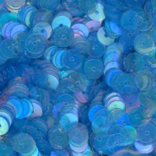 6mm Flat Iridescent Duck Wing Blue