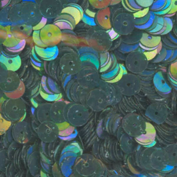 6mm Flat Iridescent Emerald Green 100 Grams