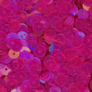6mm Flat Iridescent Fuchsia Rose 100 Grams