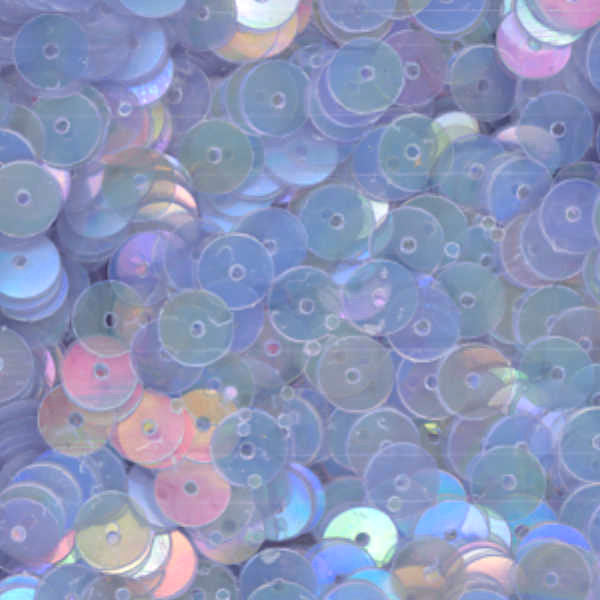 6mm Flat Iridescent Pale Cornflower Blue 50 Grams