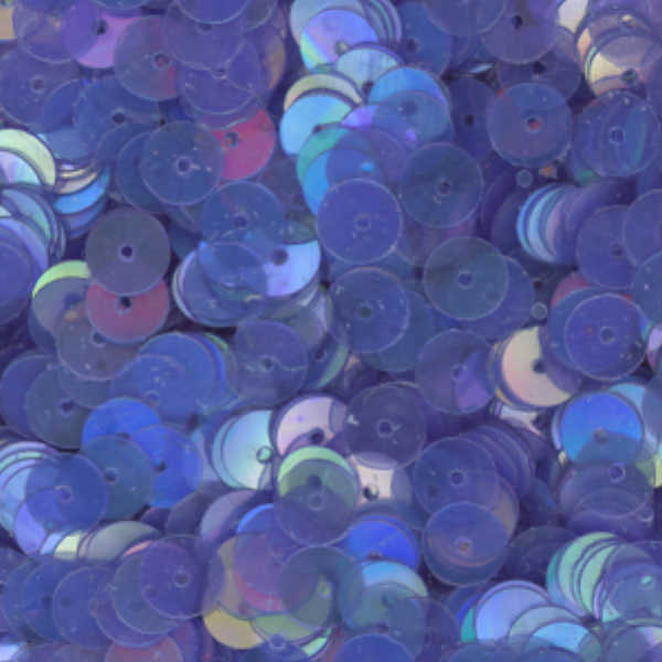 6mm Flat Iridescent Cornflower Blue 50 Grams