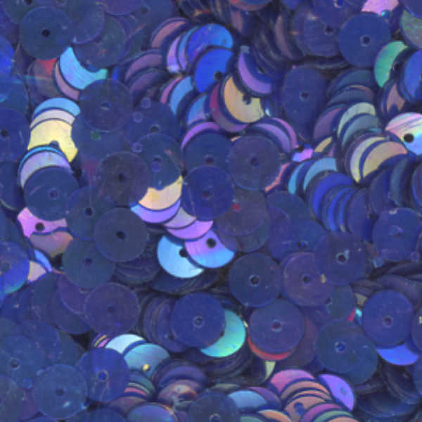 6mm Flat Iridescent Peacock Blue 50 Grams