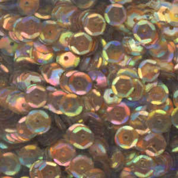 6mm Slightly Cupped Iridescent Dark Brown