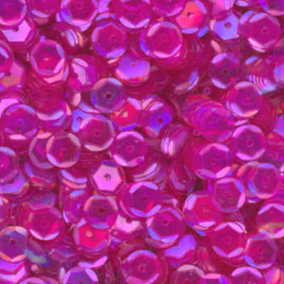 6mm Slightly Cupped Iridescent Deep Rose 100 Grams
