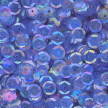 6mm Slightly Cupped Iridescent Cornflower Blue 50 Grams