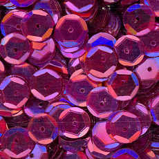 8mm Slightly Cupped Iridescent Dark Fuschia