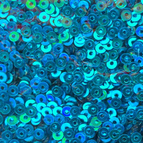 3mm Flat Metallic Turquoise 100 Grams