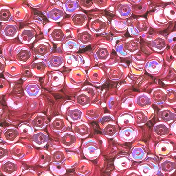 4mm Slightly Cupped Metallic Pink