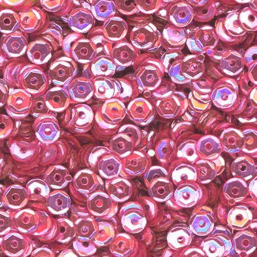 4mm Slightly Cupped Metallic Pink