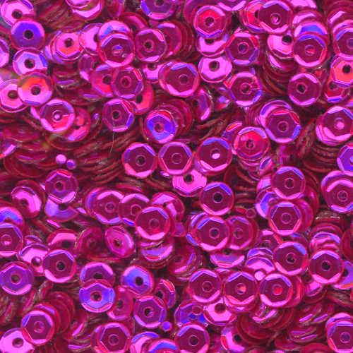 4mm Slightly Cupped Metallic Orchid