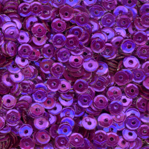 4mm Slightly Cupped Metallic Grape