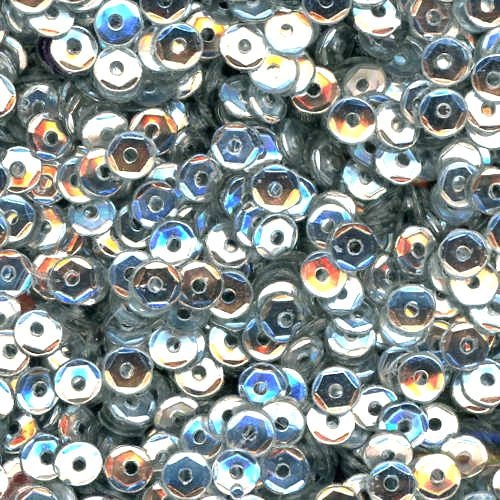 4mm Slightly Cupped Metallic Silver