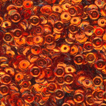 4mm Slightly Cupped Metallic Orange