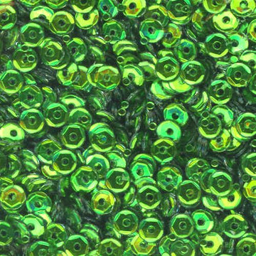 4mm Slightly Cupped Metallic Kelly Green 100 Grams
