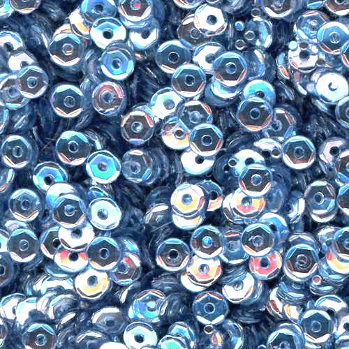 4mm Slightly Cupped Metallic Cool Water Blue 100 Grams