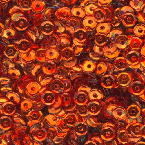 4mm Slightly Cupped Metallic Orange 100 Grams