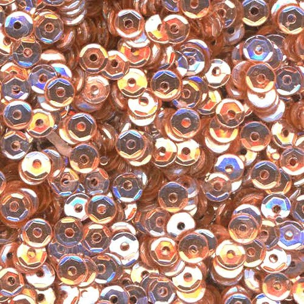 4mm Slightly Cupped Metallic Pale Peach 100 Grams
