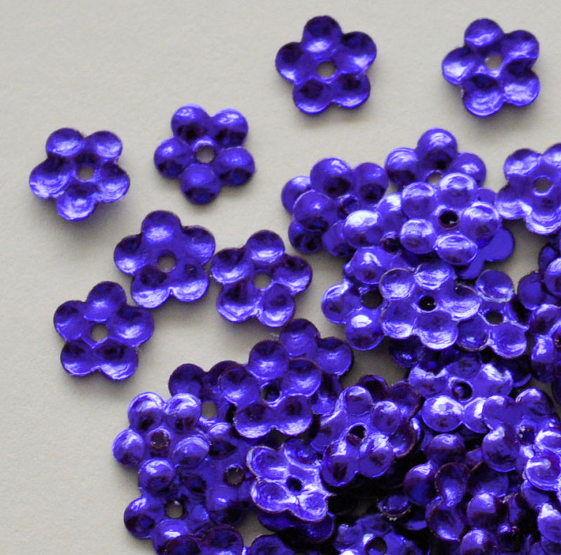 5mm Metallic Flower Grape