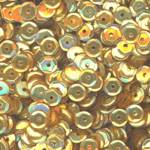 5mm Slightly Cupped Metallic Gold